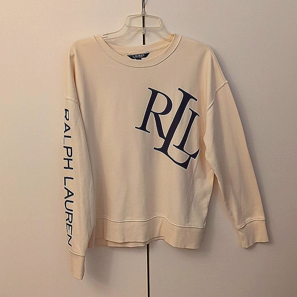 Ralph Lauren Black Label Sweat Shirt, Size L/G, off white